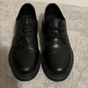 Dr. Martens Men's Black Leather 3-Eye Derby Shoes